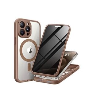 Miracase iPhone 16 Pro Max Case MagSafe Privacy Screen Camera Protection Brown